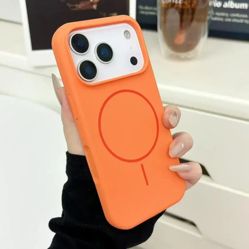 Official Solid Color Liquid Silicone Magsafe Phone Case for IPhone 17 Pro Max 17 Pro 17 Air Magnetic Wireless Charge Cover